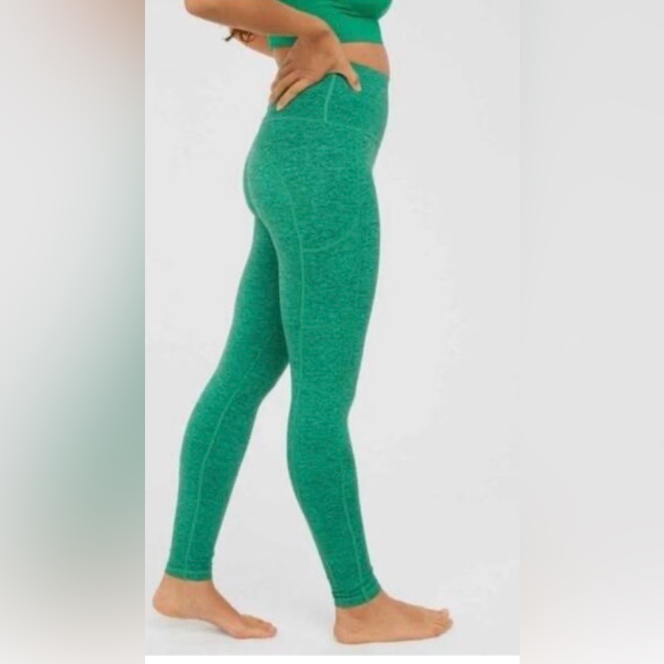 Offline By Arie The Hugger Legging In Space Dye Heather Green Size M. Pockets.